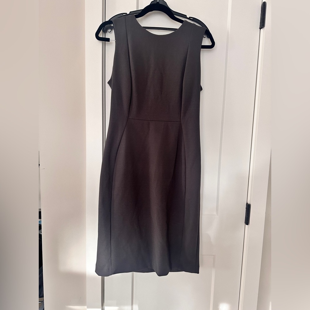 Calvin Klein Sleeveless Midi Dress in gray gunmetal